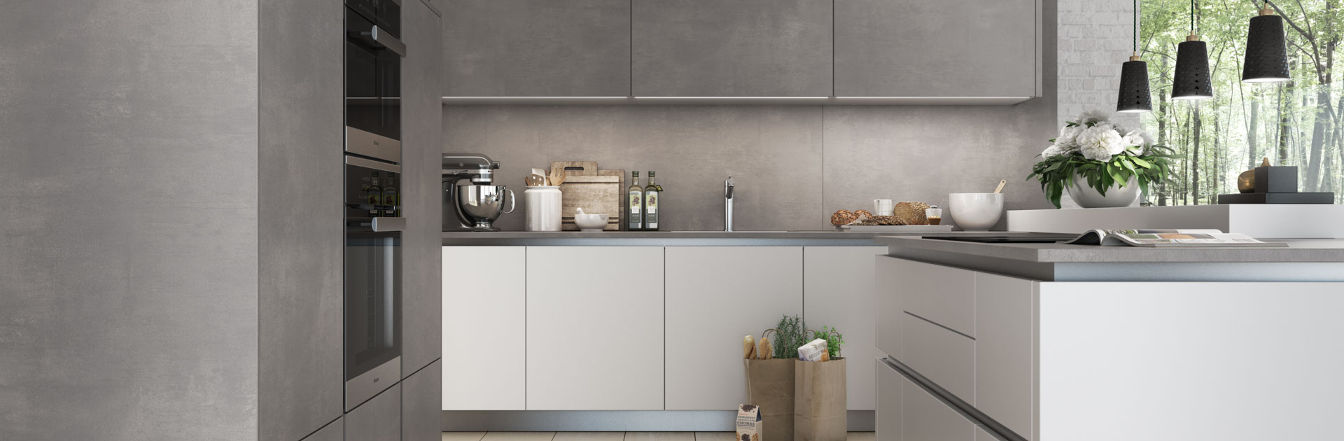 Witte betonlook keuken | Eigenhuis Keukens